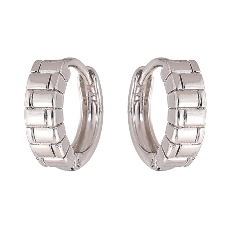 Серьги Xuping цвет Родий колечки Декоративный узор фото №17