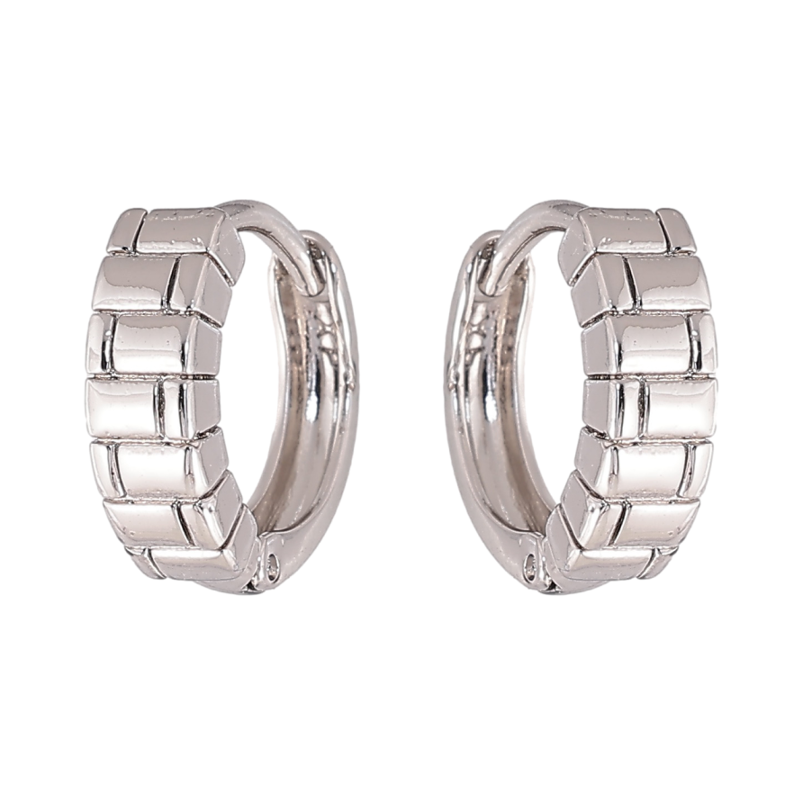 Серьги Xuping цвет Родий колечки Декоративный узор фото №1