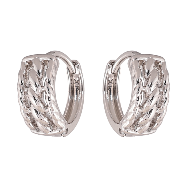 Сережки Xuping колір Родій колечка Декоративний візерунок фото №14 Сережки Xuping колір Родій колечка Декоративний візерунок фото №14