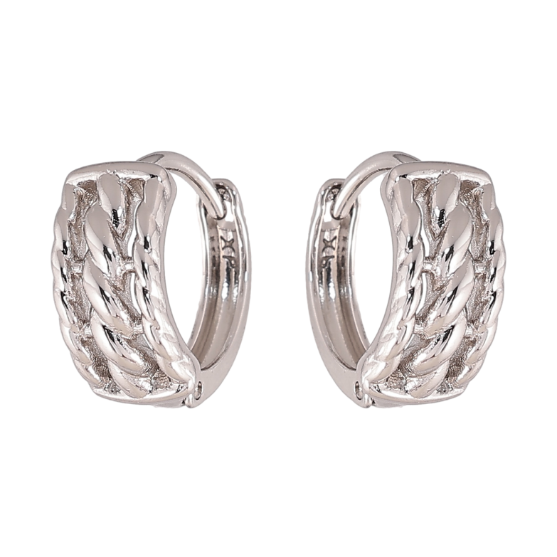 Серьги Xuping цвет Родий колечки Декоративный узор фото №1 Серьги Xuping цвет Родий колечки Декоративный узор фото №1