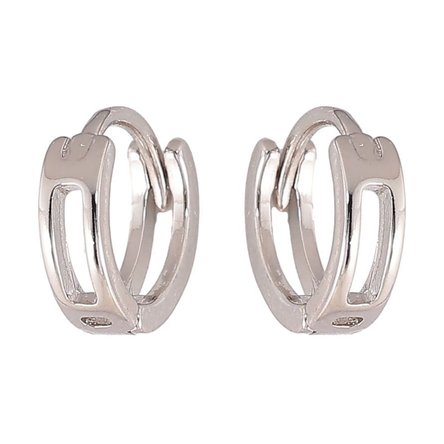 Сережки Xuping колір Родій колечка Декоративні фото №1