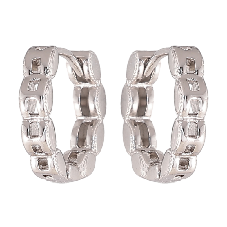 Сережки Xuping колір Родій колечка Декоративні фото №1