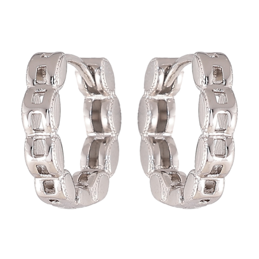 Сережки Xuping колір Родій колечка Декоративні фото №1