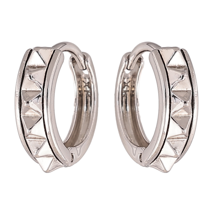 Серьги Xuping цвет Родий колечки Узор с шипами фото №11