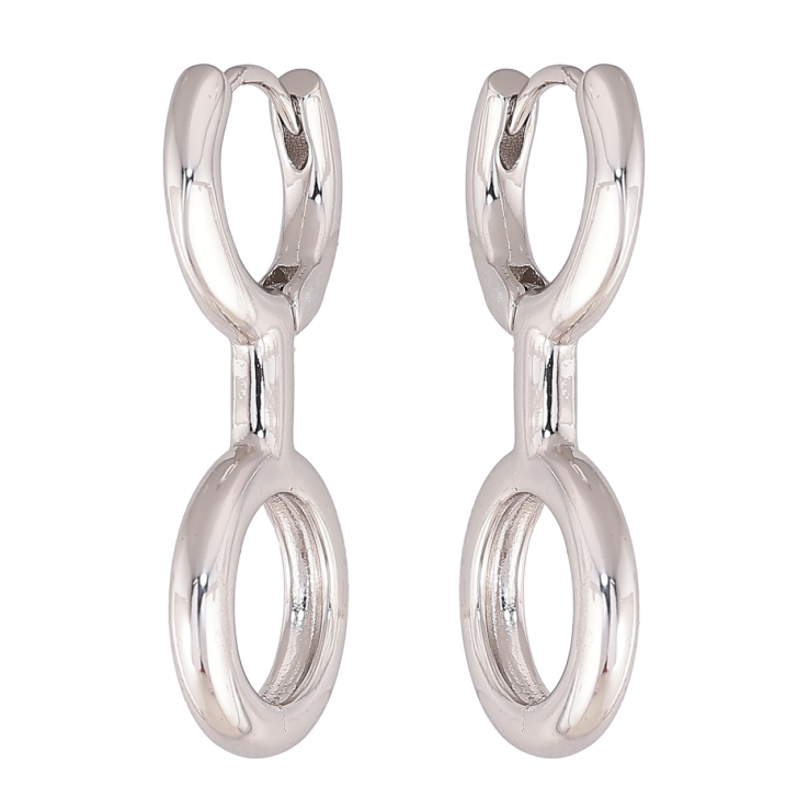 Серьги Xuping цвет Родий колечки Декоративные фото №5 Серьги Xuping цвет Родий колечки Декоративные фото №5