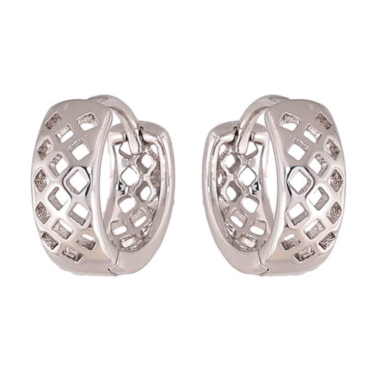 Серьги Xuping цвет Родий колечки Резной узор фото №14 Серьги Xuping цвет Родий колечки Резной узор фото №14