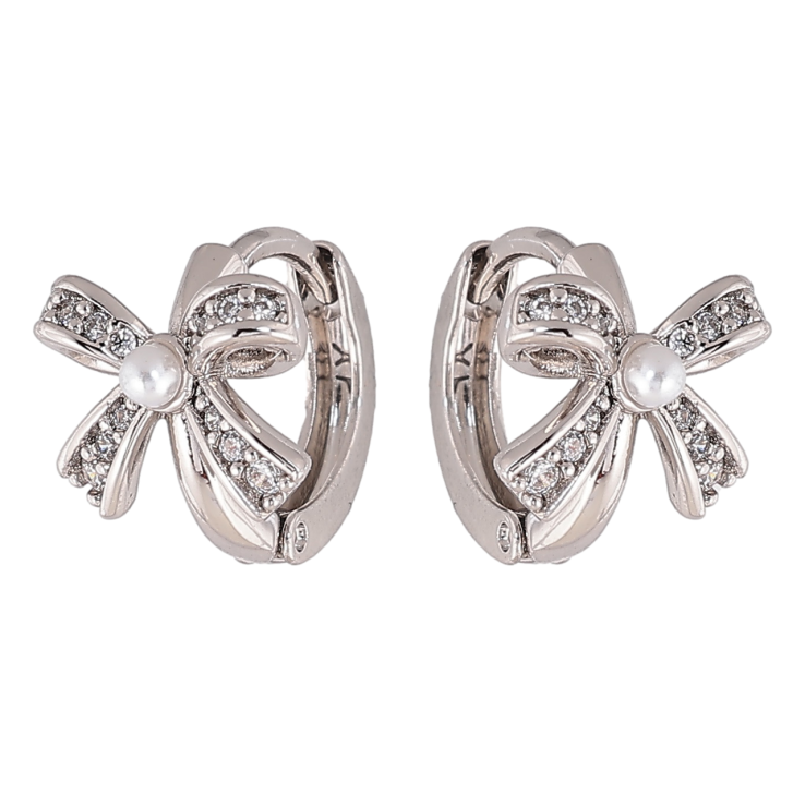 Серьги Xuping цвет Родий колечки Банты фото №18