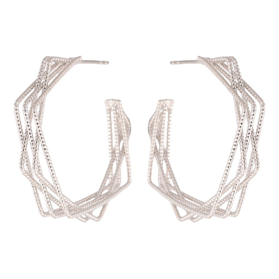 Серьги Xuping цвет Родий пусеты Декоративные дуги фото №1 Серьги Xuping цвет Родий пусеты Декоративные дуги фото №1