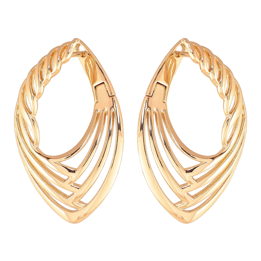 Серьги Xuping Цвет Позолота 18K английский замок Декоративный узор фото №1