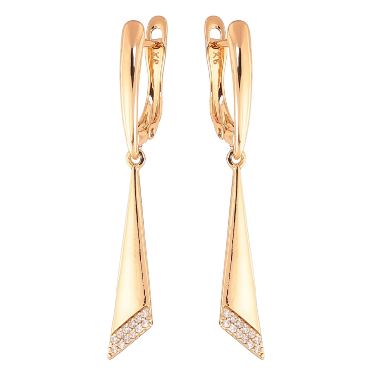 Сережки Xuping Колір Позолота 18K англійська застібка Декоративні підвіски фото №1