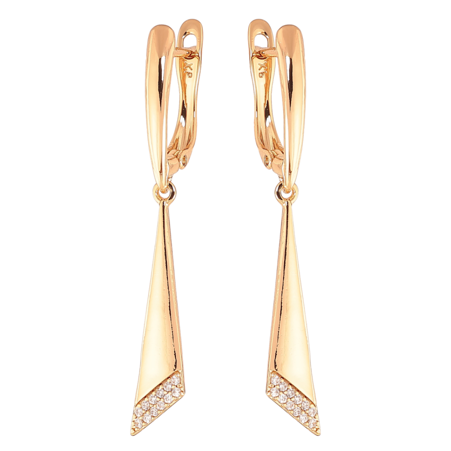 Сережки Xuping Колір Позолота 18K англійська застібка Декоративні підвіски фото №1