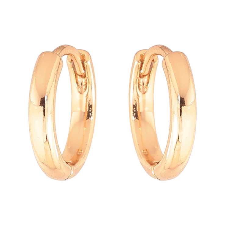 Серьги Xuping Цвет Позолота 18K колечки Классика, шир. 2.5мм ø 14мм фото №2