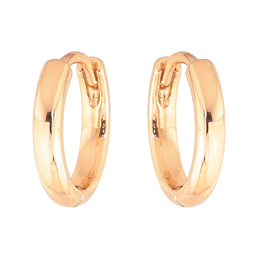 Сережки Xuping Колір Позолота 18K колечка Класика, шир. 2.5мм ø 14мм фото №1