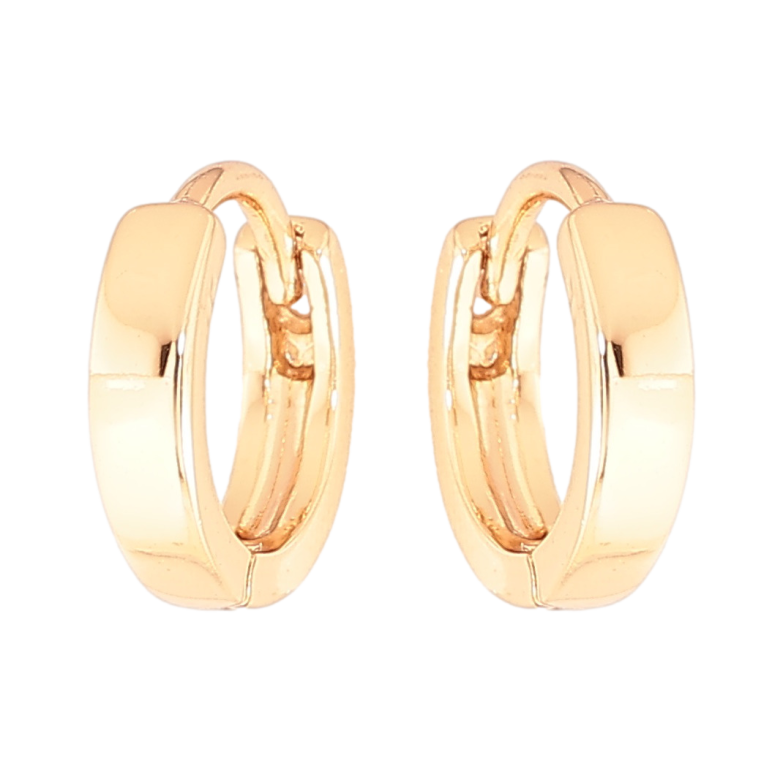 Сережки Xuping Колір Позолота 18K колечка Класика, шир. 3мм ø 12мм фото №2