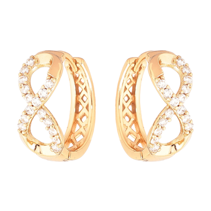 Серьги Xuping Цвет Позолота 18K колечки Восьмерки с кристаллами фото №22 Серьги Xuping Цвет Позолота 18K колечки Восьмерки с кристаллами фото №22