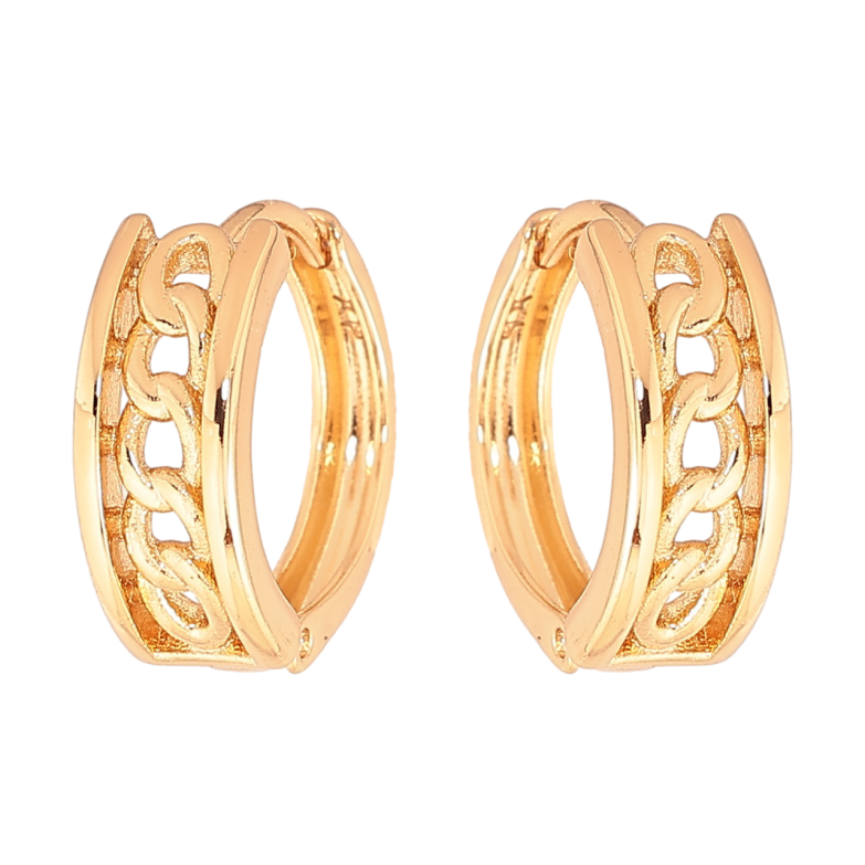 Серьги Xuping Цвет Позолота 18K колечки Узор цепочка фото №1 Серьги Xuping Цвет Позолота 18K колечки Узор цепочка фото №1