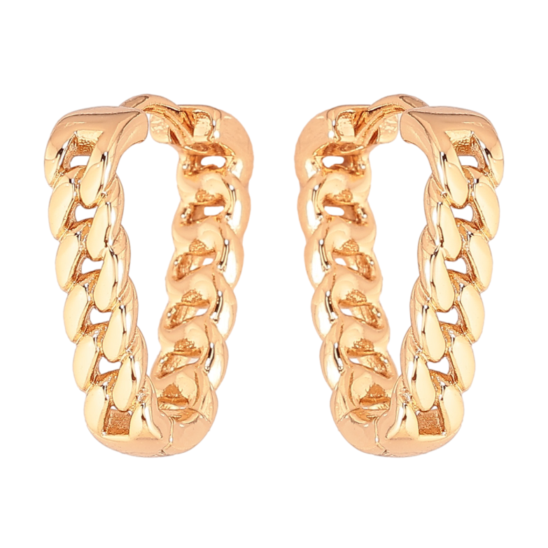 Серьги Xuping Цвет Позолота 18K колечки Узор цепочка фото №1