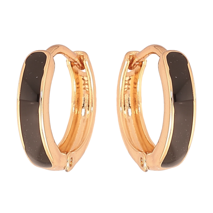 Серьги Xuping Цвет Позолота 18K колечки Черная эмаль ø 14мм фото №23 Серьги Xuping Цвет Позолота 18K колечки Черная эмаль ø 14мм фото №23