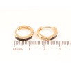 Серьги Xuping Цвет Позолота 18K колечки Черная эмаль ø 14мм фото №2