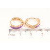 Серьги Xuping Цвет Позолота 18K колечки Фиолетовая эмаль ø 14мм фото №2
