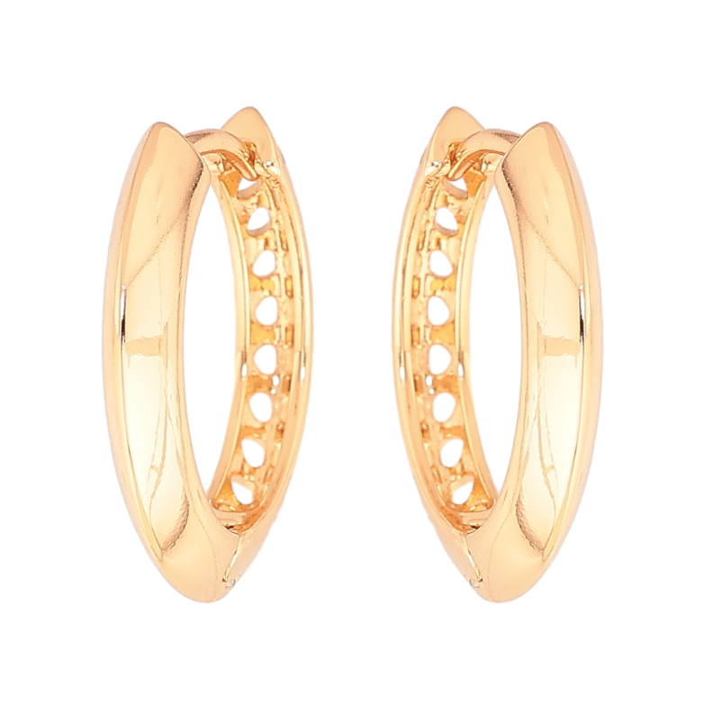 Серьги Xuping Цвет Позолота 18K колечки Декоративные фото №1