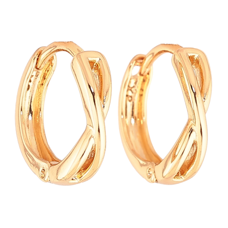 Сережки Xuping Колір Позолота 18K колечка Декоративний візерунок фото №8