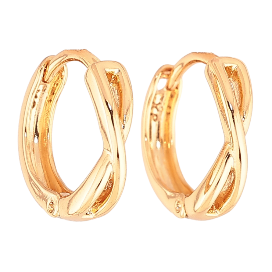 Сережки Xuping Колір Позолота 18K колечка Декоративний візерунок фото №1