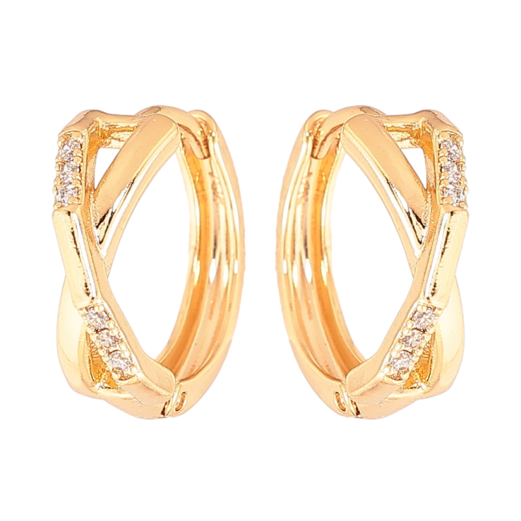 Сережки Xuping Колір Позолота 18K колечка Декоративний візерунок фото №9