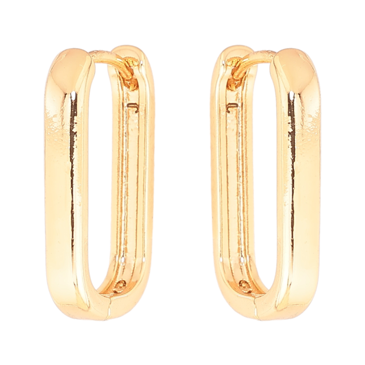 Сережки Xuping Колір Позолота 18K колечка Овальні фото №7