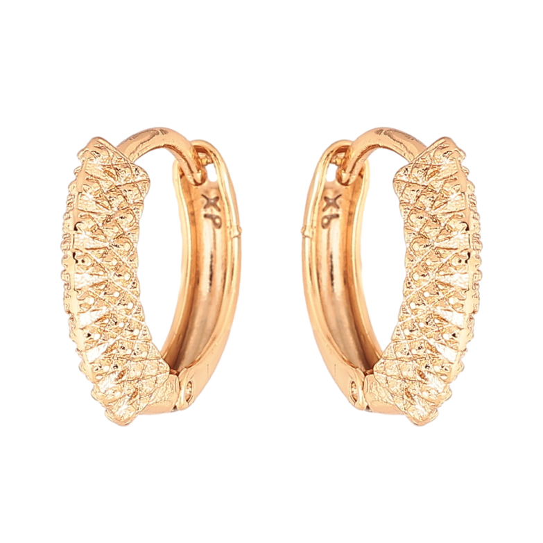 Серьги Xuping Цвет Позолота 18K колечки Декоративный узор фото №1 Серьги Xuping Цвет Позолота 18K колечки Декоративный узор фото №1