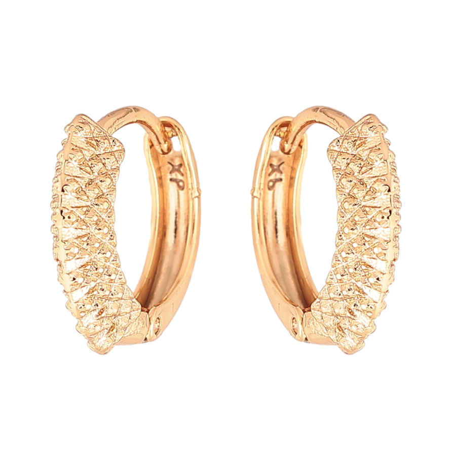 Серьги Xuping Цвет Позолота 18K колечки Декоративный узор фото №1 Серьги Xuping Цвет Позолота 18K колечки Декоративный узор фото №1