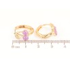 Серьги Xuping Цвет Позолота 18K колечки Вишенки с сиреневой эмалью фото №2 Серьги Xuping Цвет Позолота 18K колечки Вишенки с сиреневой эмалью фото №2