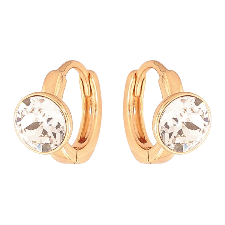 Сережки Xuping Колір Позолота 18K колечка Кристали фото №1