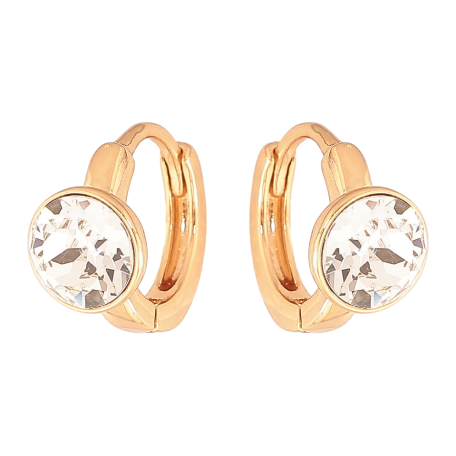 Сережки Xuping Колір Позолота 18K колечка Кристали фото №1