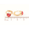 Серьги Xuping Цвет Позолота 18K колечки Красные кристаллы фото №2 Серьги Xuping Цвет Позолота 18K колечки Красные кристаллы фото №2