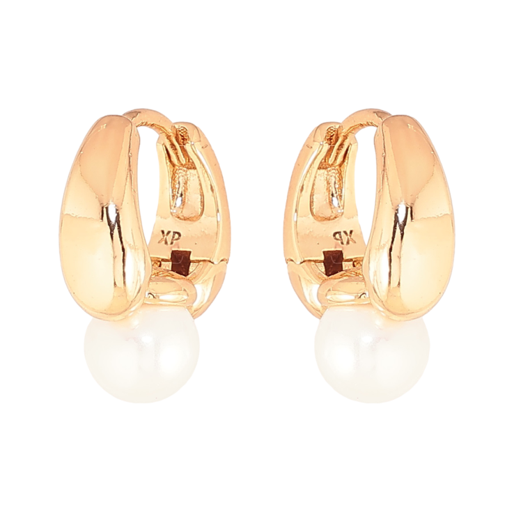 Серьги Xuping Цвет Позолота 18K колечки Узор с жемчужинами фото №9 Серьги Xuping Цвет Позолота 18K колечки Узор с жемчужинами фото №9