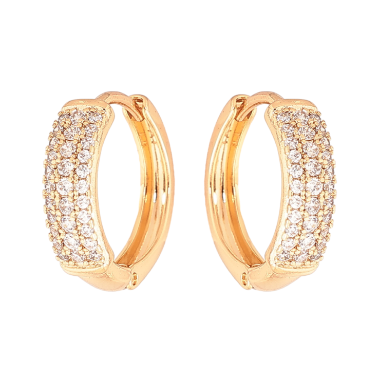 Сережки Xuping Колір Позолота 18K колечка Інкрустація кристалами фото №12