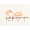 Серьги Xuping Цвет Позолота 18K колечки Радужные кристальные кубики фото №2
