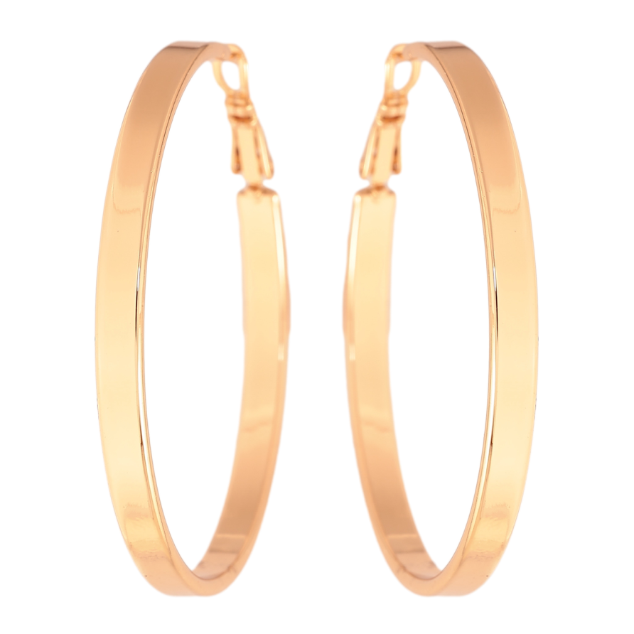 Сережки Xuping колір Позолота 18K кільця (конго) Класика ø 5см фото №1 Сережки Xuping колір Позолота 18K кільця (конго) Класика ø 5см фото №1