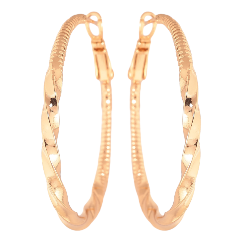 Сережки Xuping колір Позолота 18K кільця (конго) Декоративний візерунок ø 4см фото №1 Сережки Xuping колір Позолота 18K кільця (конго) Декоративний візерунок ø 4см фото №1