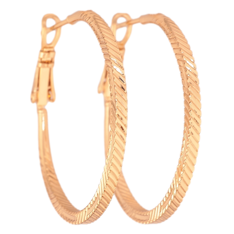 Серьги Xuping цвет Позолота 18K кольца (конго) Декоративный узор ø 3.5см фото №1 Серьги Xuping цвет Позолота 18K кольца (конго) Декоративный узор ø 3.5см фото №1