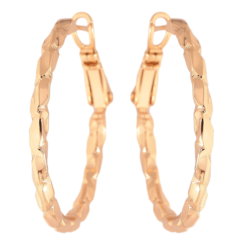 Серьги Xuping цвет Позолота 18K кольца (конго) Декоративный узор ø 3см фото №1 Серьги Xuping цвет Позолота 18K кольца (конго) Декоративный узор ø 3см фото №1