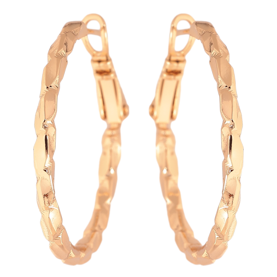 Серьги Xuping цвет Позолота 18K кольца (конго) Декоративный узор ø 3см фото №1 Серьги Xuping цвет Позолота 18K кольца (конго) Декоративный узор ø 3см фото №1