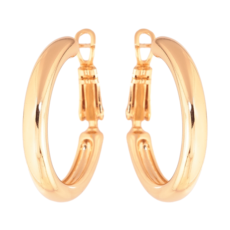 Сережки Xuping колір Позолота 18K кільця (конго) Класика ø 2.5см фото №12