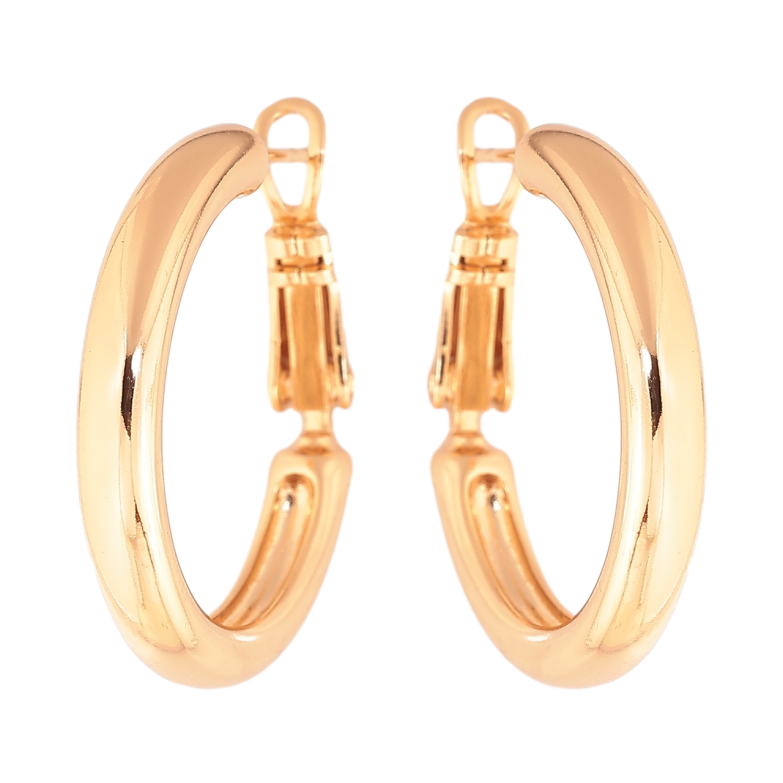 Сережки Xuping колір Позолота 18K кільця (конго) Класика ø 2.5см фото №1 Сережки Xuping колір Позолота 18K кільця (конго) Класика ø 2.5см фото №1