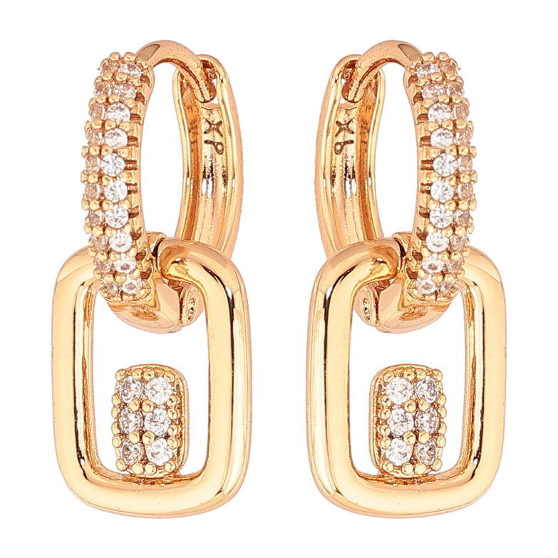 Сережки Xuping колір Позолота 18K підвіски на колечках Підвіски з інкрустацією кристалами фото №1 Сережки Xuping колір Позолота 18K підвіски на колечках Підвіски з інкрустацією кристалами фото №1