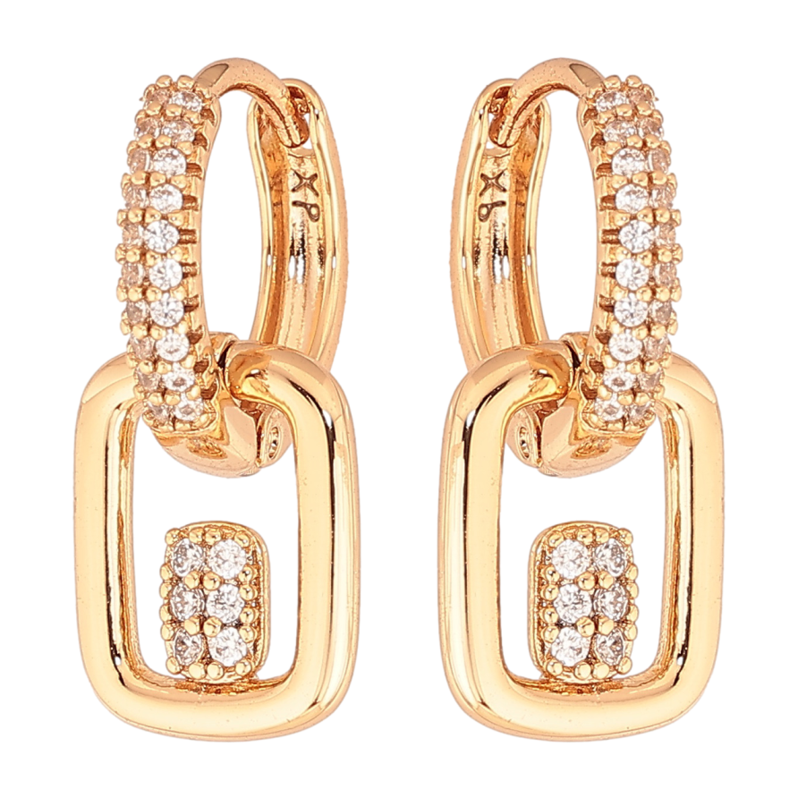 Серьги Xuping цвет Позолота 18K подвески на колечках Подвески с инкрустацией кристаллами фото №1 Серьги Xuping цвет Позолота 18K подвески на колечках Подвески с инкрустацией кристаллами фото №1