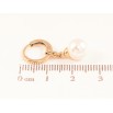 Сережки Xuping колір Позолота 18K підвіски на колечках Перлини ø 8мм фото №2