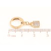 Серьги Xuping цвет Позолота 18K подвески на колечках Замочки с кристаллами фото №2