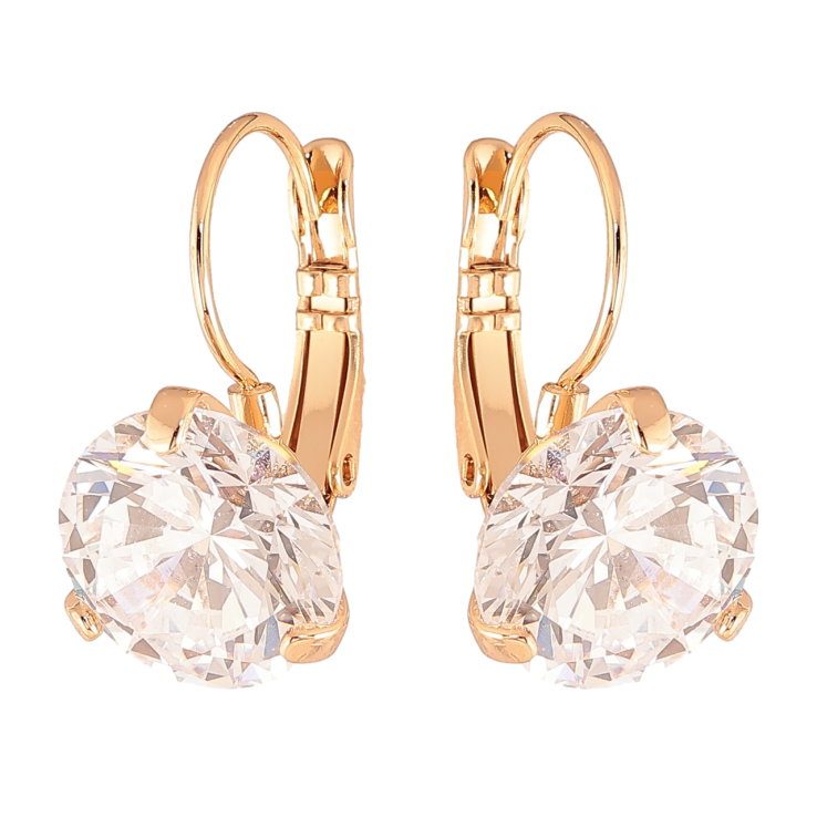 Сережки Xuping колір Позолота 18K французький замок Кристали на дужках ø 12мм фото №19